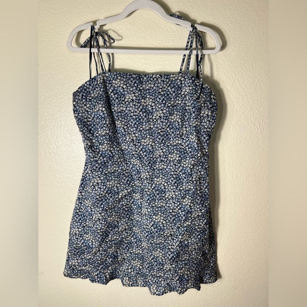Abercrombie & Fitch Blue Floral mini Dress size XL